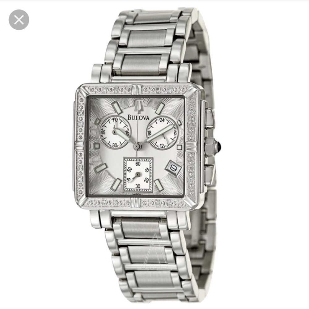 Bulova 96R000 Diamond Chronograph Watch